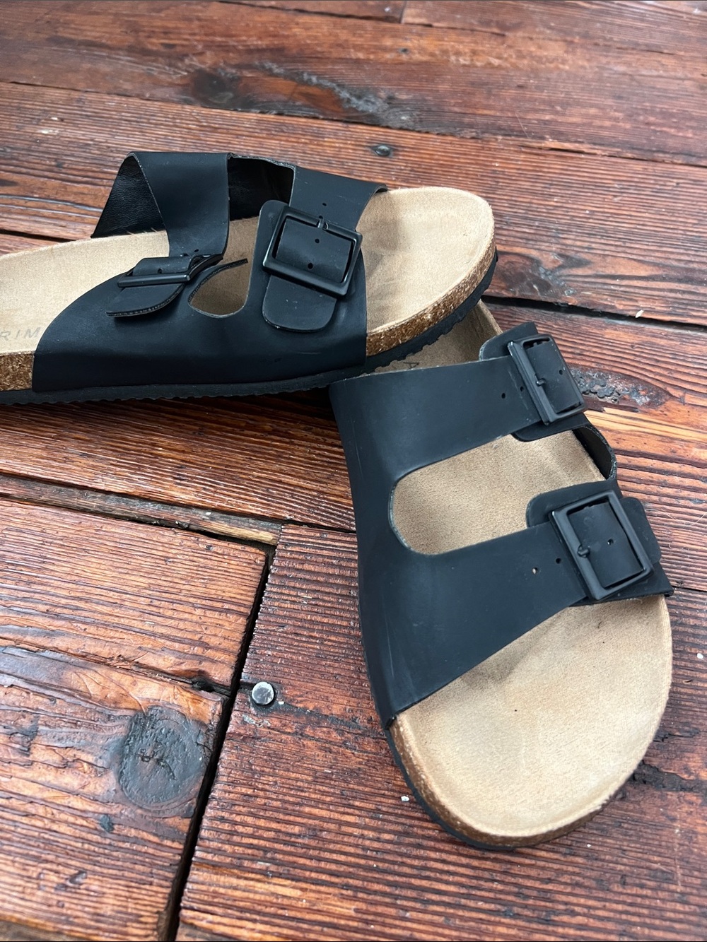 Gorgeous comfortable primark double strap black slides worn once really an 8.5